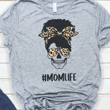 Afro Mom Life and Kid Life on Leopard Skull