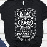 YEAR 1962 - AGED TO PERFECTION | BIRTHDAY GIFT IDEA