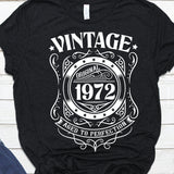 Year 1972 -  Aged to Perfection | Vintage Birthday Gift Idea