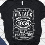 YEAR 1958 - AGED TO PERFECTION | 65th BIRTHDAY GIFT IDEA