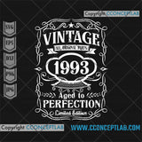 YEAR 1993 - AGED TO PERFECTION | 30th BIRTHDAY GIFT IDEA