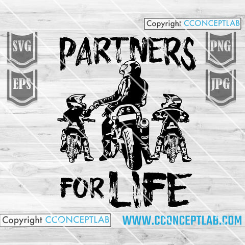 Partners for Life - Biker Father and Sons