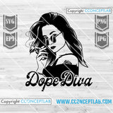 Dope Diva | Sexy Woman Smoking Joint