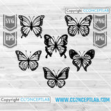 6 Butterflies