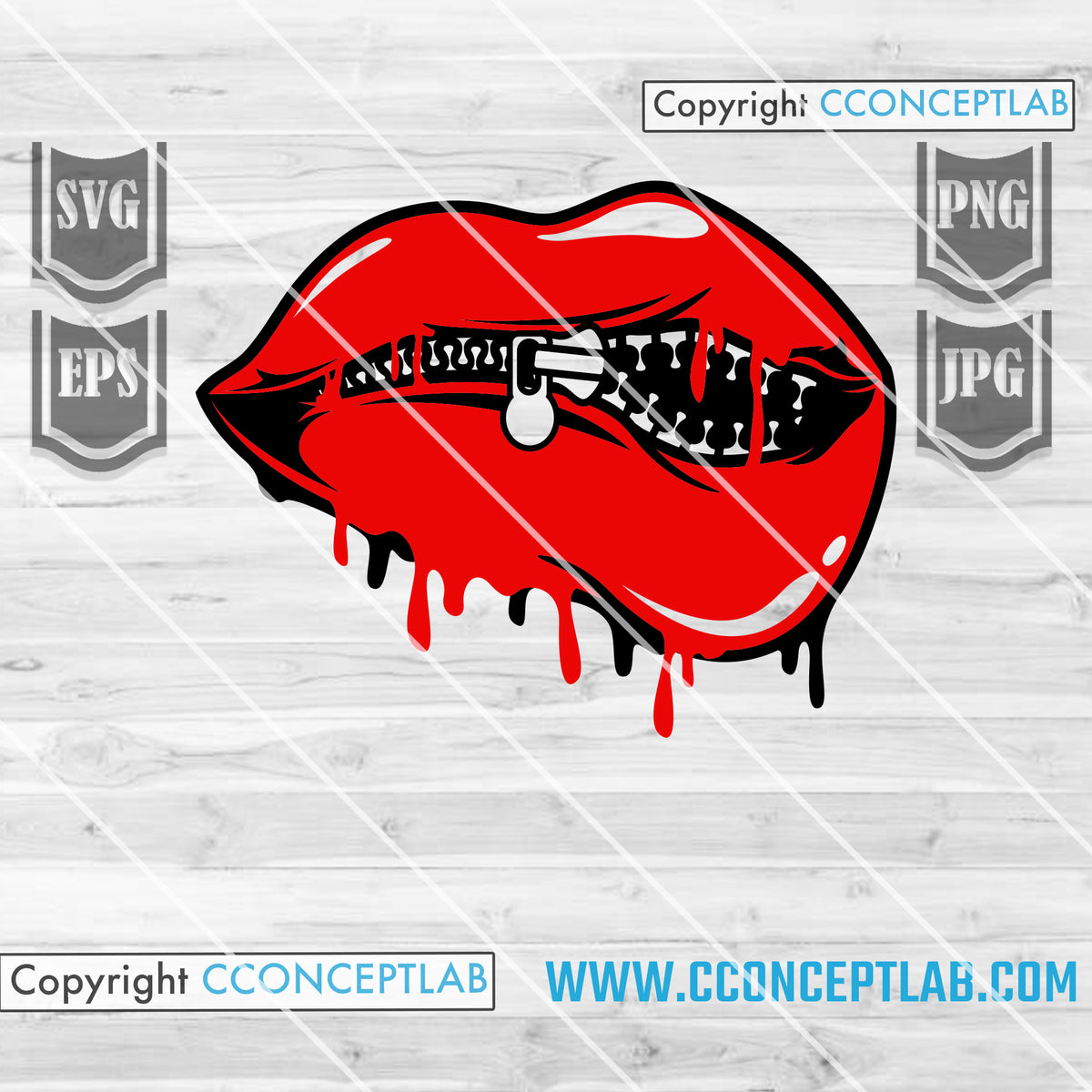 CconceptLab - Dripping Zipped Lips – cconceptlab