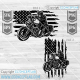 USA Biker Skull | Biker SVG