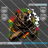 Chill Bear Smoking Joint | Rasta Bear
