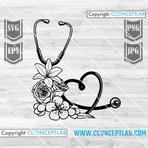 Stethoscope Floral