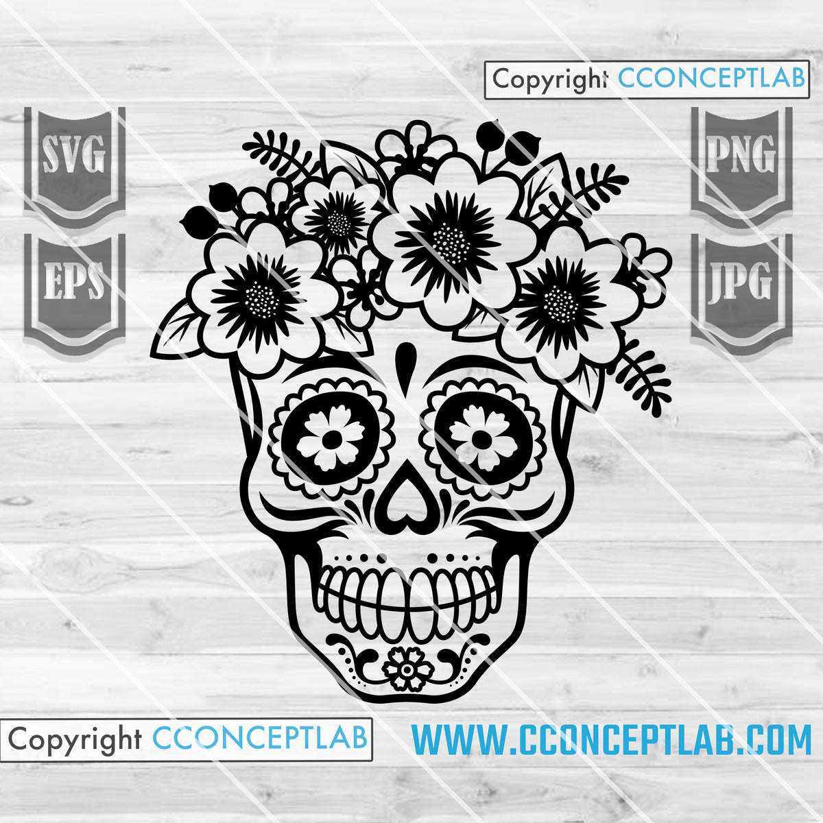 CconceptLab - Floral Sugar Skull – cconceptlab