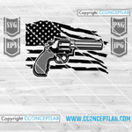 US Flag Revolver HandGun