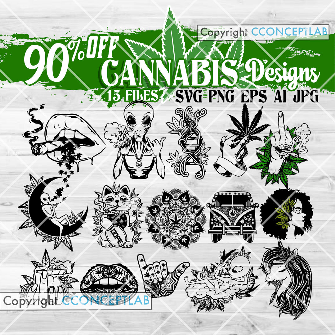 アート・デザイン・音楽 CANNABIS HIGH Cannabis Leaf Graffiti Wall Art, Cannabis Hemp Leaf Decor