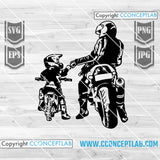 Biker Father and Son
