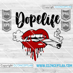Dopelife | Dripping Lips Smoking Joint