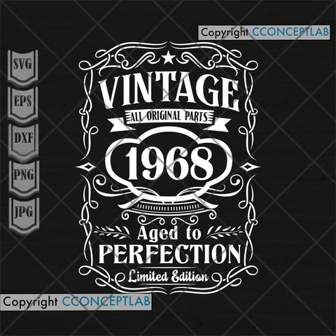 YEAR 1968 - AGED TO PERFECTION | 55th BIRTHDAY GIFT IDEA