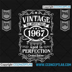 YEAR 1967 - AGED TO PERFECTION | BIRTHDAY GIFT IDEA