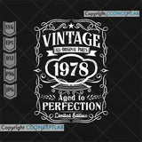 YEAR 1978 - AGED TO PERFECTION | 45th BIRTHDAY GIFT IDEA