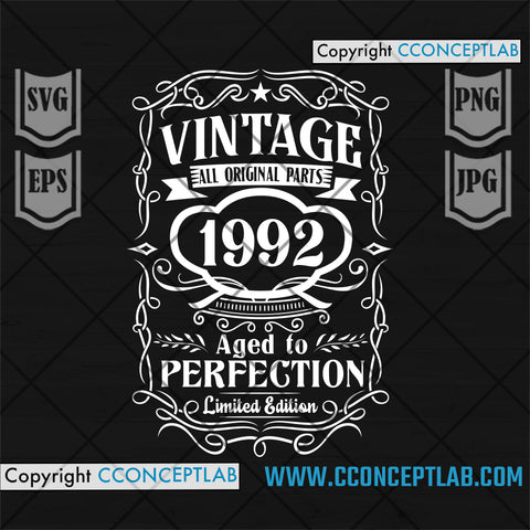 YEAR 1992 - AGED TO PERFECTION | VINTAGE BIRTHDAY GIFT IDEA