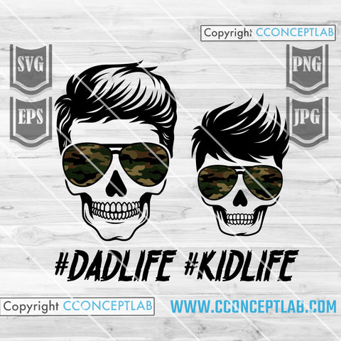 DadLife KidLife Skull Camo