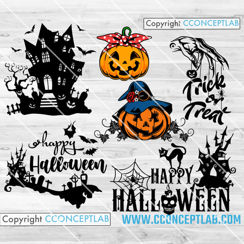6 Halloween Designs Bundle 1